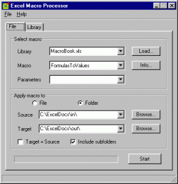 Download Excel Macro Processor 1.2