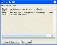 Download Text To PDF COM/SDK 2.2