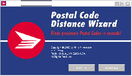 Download Postal Code Distance Wizard