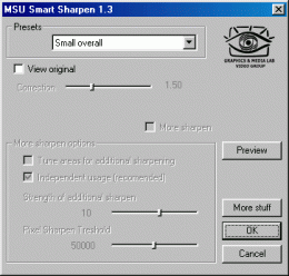 Download MSU Smart Sharpen for VirtualDub Video plugin 1.4