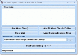 Download MS Word Export To Multiple RTF Files Software