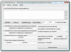 Download Extract Data and Text from Multiple Text and HTML Files Software