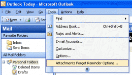 Download Attachments Forget Reminder for Outlook