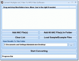 Download Convert Multiple AAC Files to MP3 Files Software 7.0