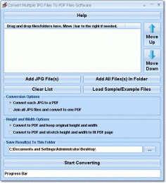 Download Convert Multiple JPG Files To PDF Files Software 7.0