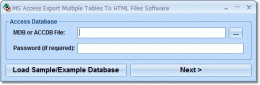 Download MS Access Export Multiple Tables To HTML Files Software