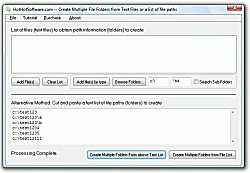 Download Make Multiple File Folders creator using Text Files or a file list