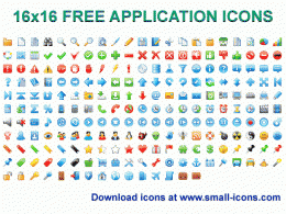 Download 16x16 Free Application Icons 2013.1