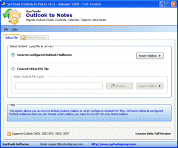 Download Outlook 2010 to Lotus Notes 7.0