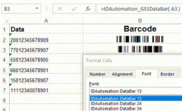 Download GS1 DataBar Barcode Font Package