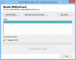 Download Convert Microsoft Outlook MSG to vCard