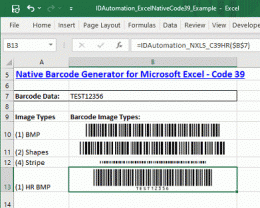 Download Excel Code 39 Barcode Generator