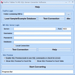 Download FoxPro Tables To MS SQL Server Converter Software