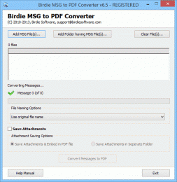 Download Change MSG file to PDF format 8.9