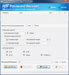 Download PDF Password Recover