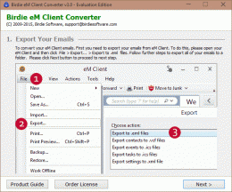 Download Import eM Client to PST Converter
