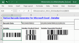 Download Excel GS1 DataBar Barcode Generator