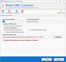 Download Convert EML files to Adobe PDF files 7.0.2