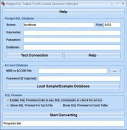 Download PostgreSQL Tables To MS Access Converter Software