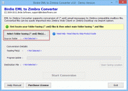 Download EML files to Zimbra conversion