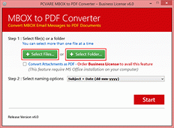 Download MBOX Save File as PDF 6.3