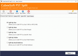 Download Splitting PST Files in Outlook 2016