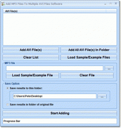 Download Add MP3 Files To Multiple AVI Files Software