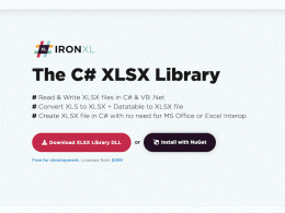 Download The C# XLSX Library
