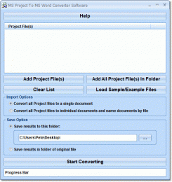 Download MS Project To MS Word Converter Software