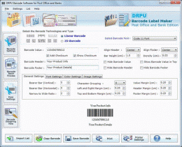 Download Banking and Postal Barcode Software