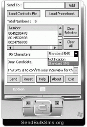 Download Send Bulk SMS for Pocket PC